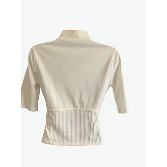 Guess top cream 34 ch 31’ long elbow sleeves high neck - Picture 3 of 5